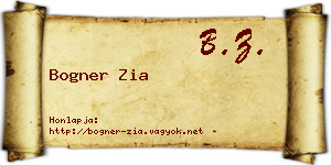 Bogner Zia névjegykártya